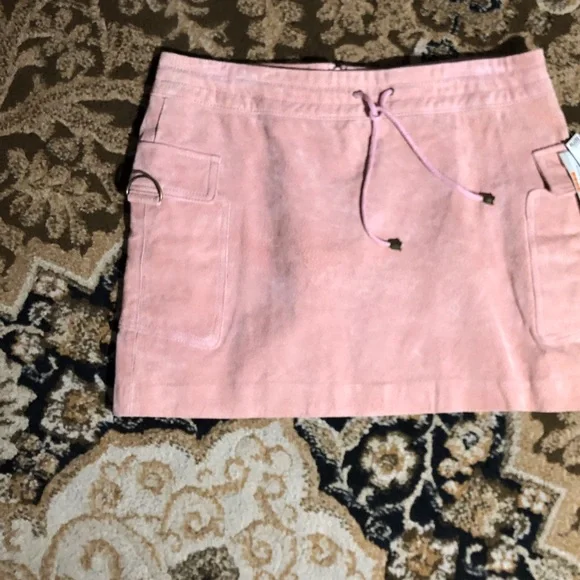 Wilsons Leather Pink Suede Skirt - Picture 2 of 5